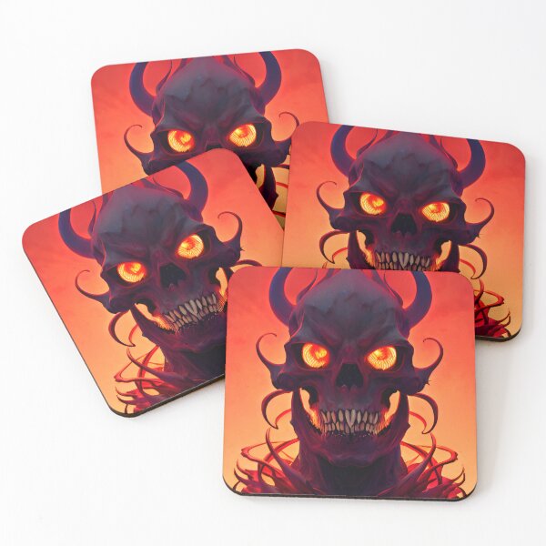 Item preview, Demonic skull with burning eyes designed and sold by DopeDesign111.