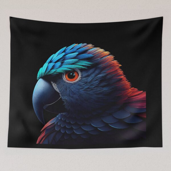 Item preview, Futuristic parrot designed and sold by MorningPanda.