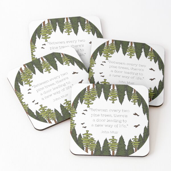 Item preview, Between Two Pine Trees | John Muir Quote | Woodland Wreath designed and sold by Daleen Cowgar.