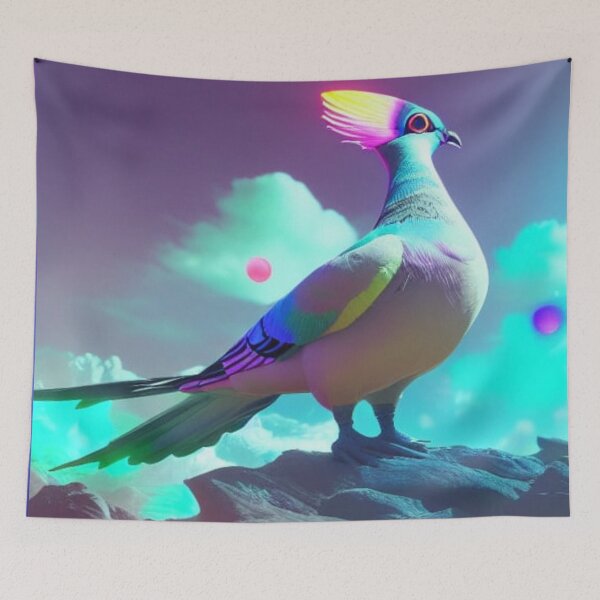 Item preview, Florescent City Pigeon: Blue Tones designed and sold by katiebca2.