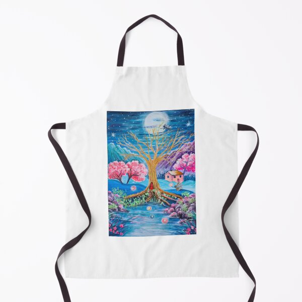Item preview, Fantastical land, acrylic painting designed and sold by OilPaintsHatts.