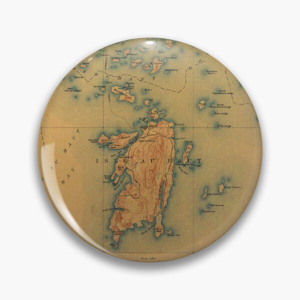 Artikelvorschau, Vintage Karte von Isle au Haut und Deer Isle Maine entworfen und verkauft von BeaSchoney.