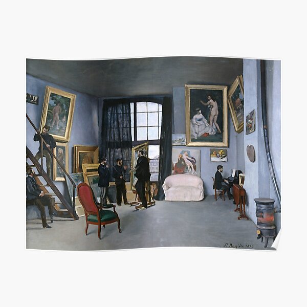 Bazille's Studio by Frederic Bazille Poster