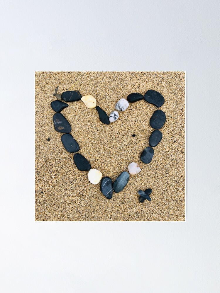 Thumbnail 2 of 3, Poster, Beachy Love Heart designed and sold by latreloar.
