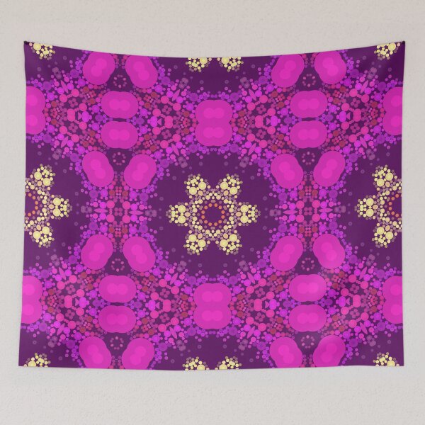 Artikelvorschau, Punkt-Mandala-Blumen-Rosa und Gelb entworfen und verkauft von WormholeOrbital.