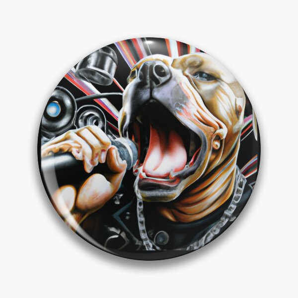 Item preview, Rock singer pit bull dog designed and sold by Artbellachi.