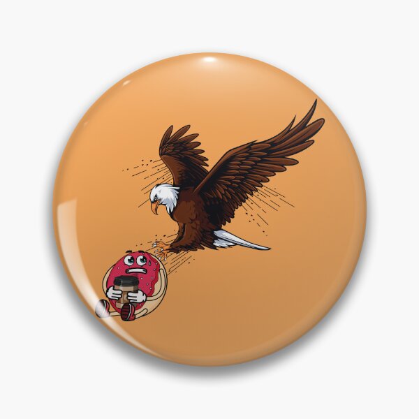 Item preview, Bald eagle hunting a donut designed and sold by Donutlovers.