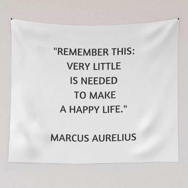 Item preview, Stoic Philosophy Quote - Marcus Aurelius - Very Little is Needed to Make a Happy Life designed and sold by Inspirationmotivation.