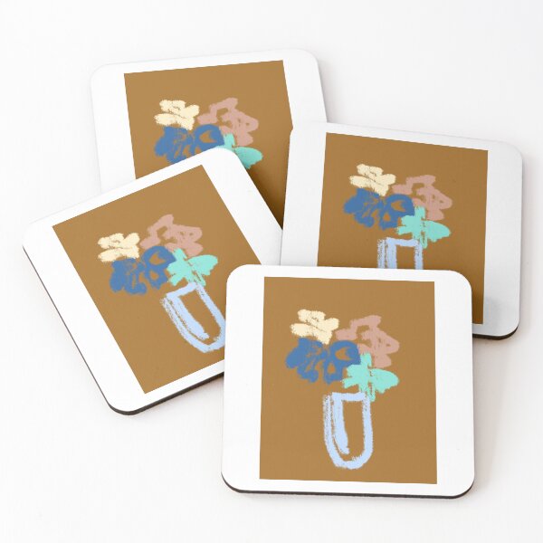 Item preview, Flowers on Brown designed and sold by Marilyn Hill.