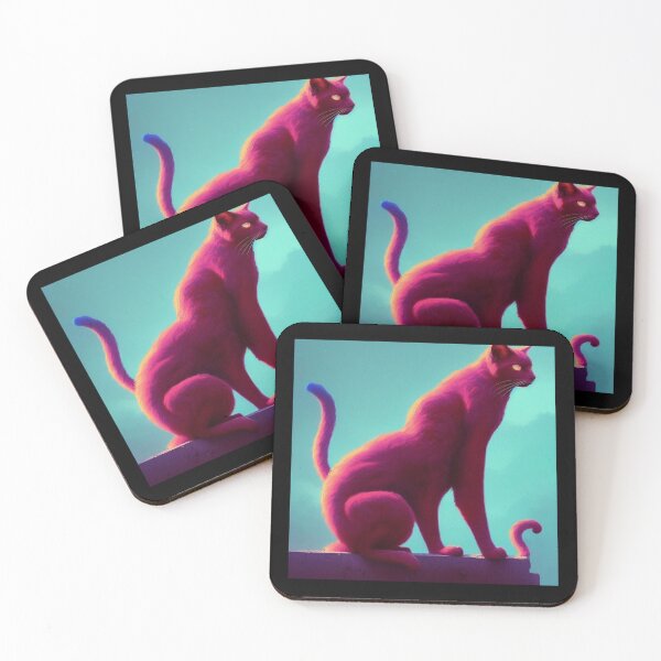 Item preview, Psychedelic pink cat designed and sold by Mission-Cat.