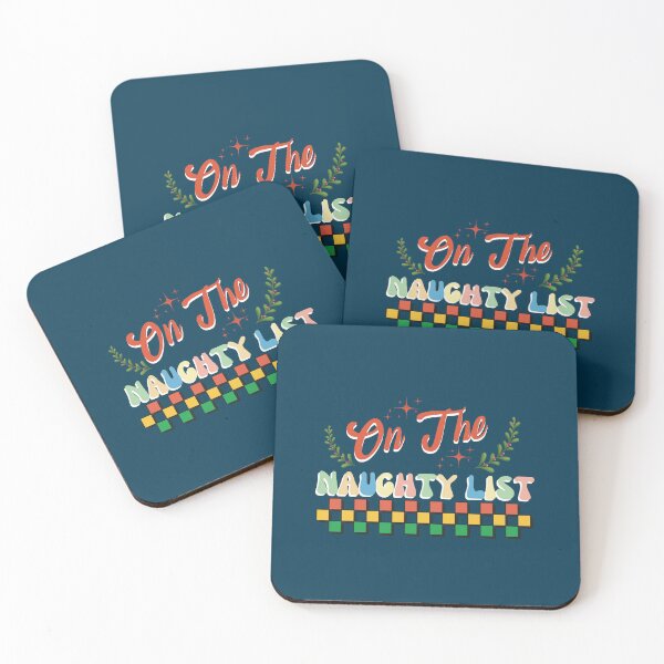 Item preview, On the naughty list retro Christmas vintage designs designed and sold by DesignsbyMona.