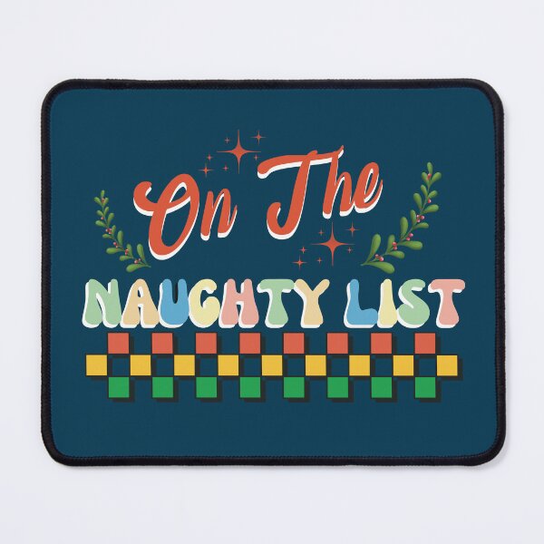 Item preview, On the naughty list retro Christmas vintage designs designed and sold by DesignsbyMona.