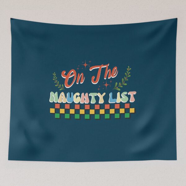 Item preview, On the naughty list retro Christmas vintage designs designed and sold by DesignsbyMona.