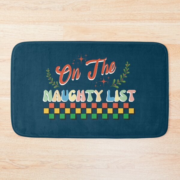 Item preview, On the naughty list retro Christmas vintage designs designed and sold by DesignsbyMona.