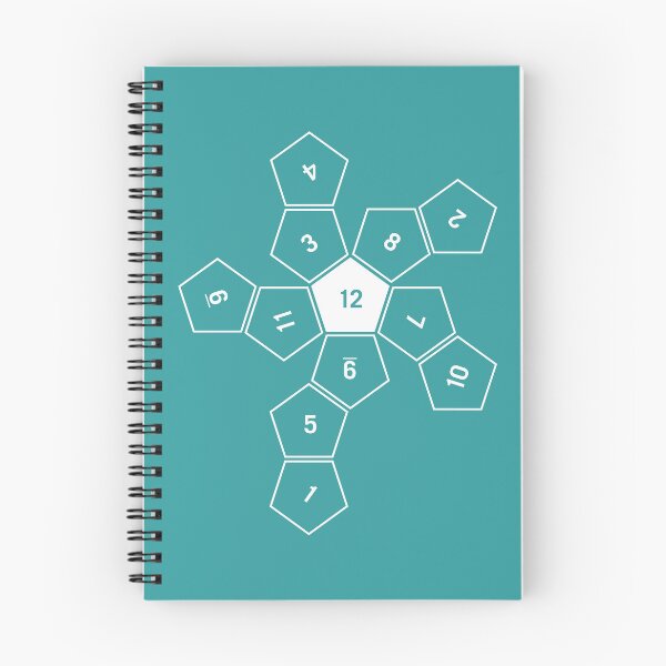 Item preview, Teal Unrolled D12 designed and sold by clarkstpress.