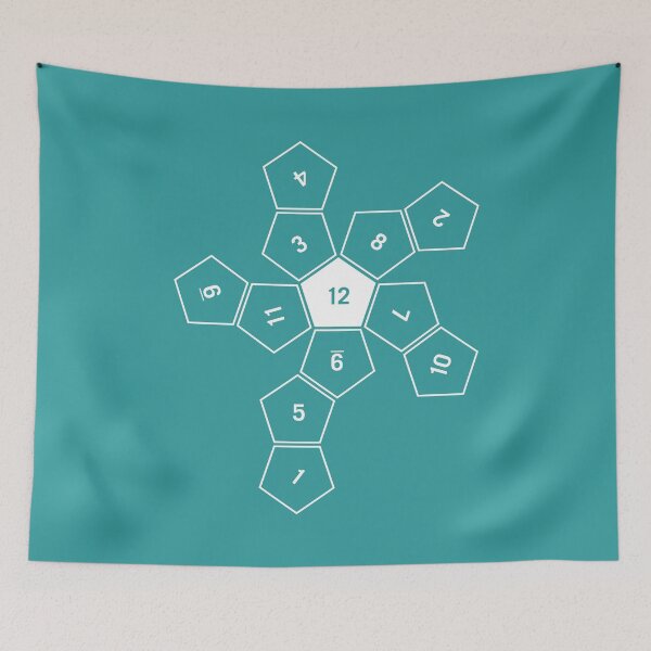 Item preview, Teal Unrolled D12 designed and sold by clarkstpress.