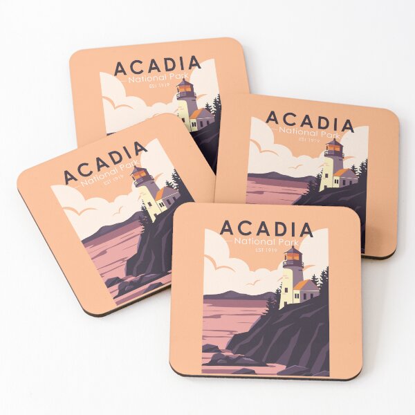 Item preview, Acadia National Park Maine Lighthouse Vintage designed and sold by KrisSidDesigns.