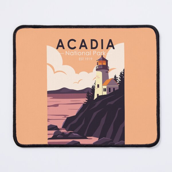 Item preview, Acadia National Park Maine Lighthouse Vintage designed and sold by KrisSidDesigns.