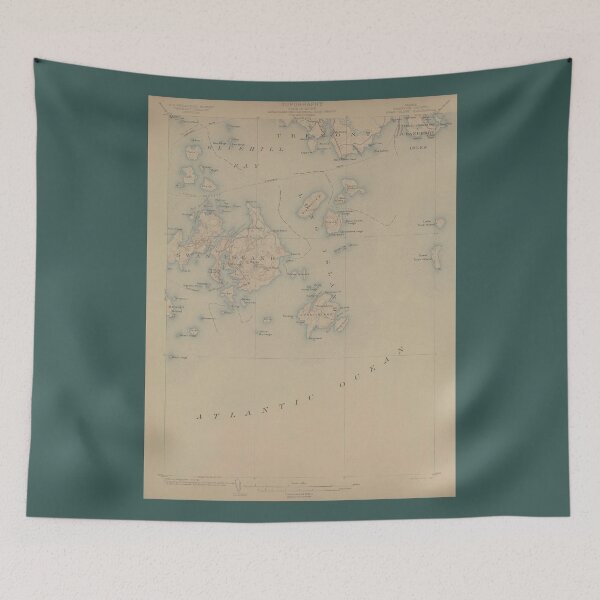 Item preview, Swans Island and Long Island Maine Vintage Map designed and sold by BeaSchoney.