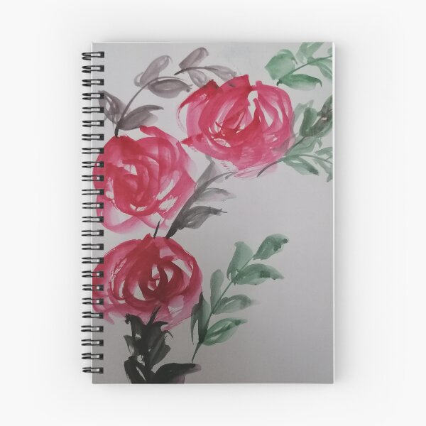 Item preview, red flower and leaves paintings designed and sold by Nature  Nblossom.