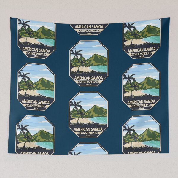 Item preview, American Samoa National Park Retro Emblem designed and sold by KrisSidDesigns.