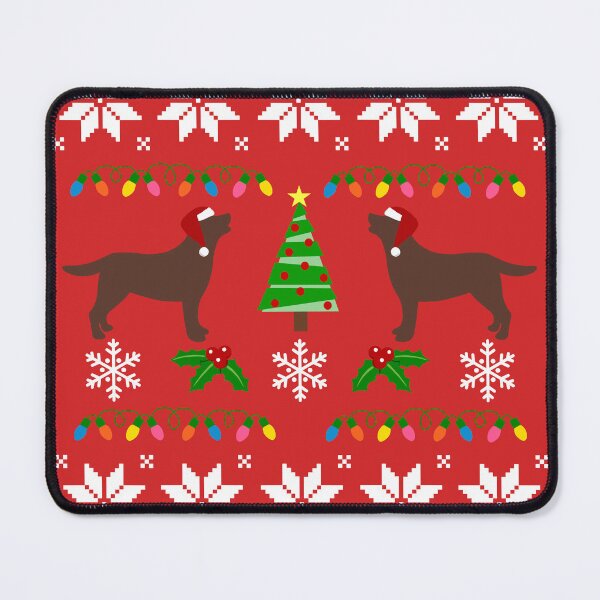 Item preview, Chocolate Labrador Happy Christmas Sweater Pattern  designed and sold by HappyLabradors.