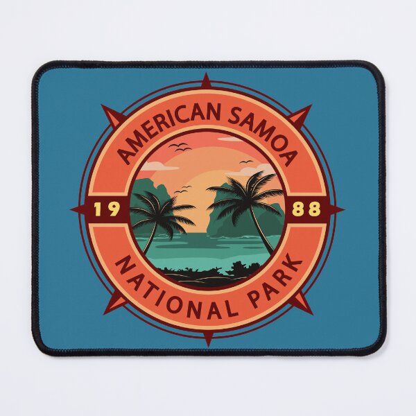 Item preview, American Samoa National Park Retro Compass Emblem designed and sold by KrisSidDesigns.