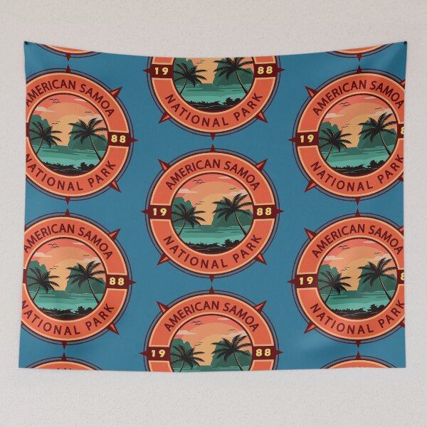 Item preview, American Samoa National Park Retro Compass Emblem designed and sold by KrisSidDesigns.