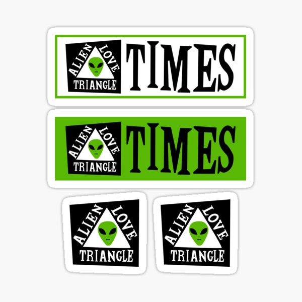 Alien Love Triangle Times Sticker Pack Sticker
