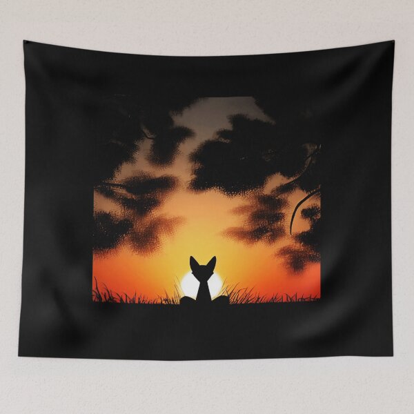Item preview, Small Cat Looking At Sunset designed and sold by adamtepl.