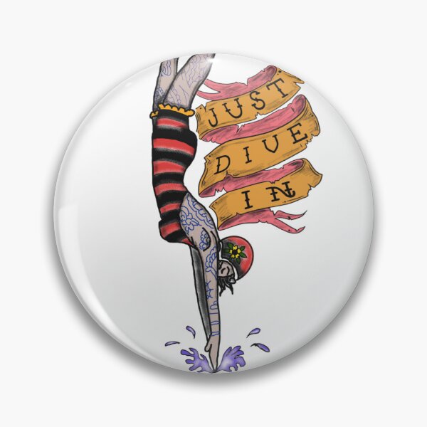 Item preview, Tattoo vintage dive in  designed and sold by FIRSTINK.