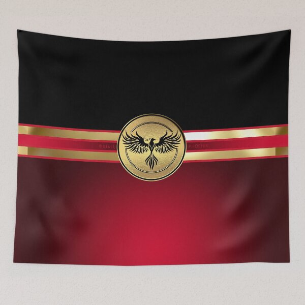 Item preview, The Phoenix of Greek Mythology Red Black Gold designed and sold by Yiorgos Designs.