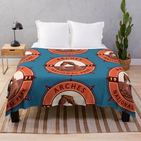 Item preview, Arches National Park Retro Compass Emblem designed and sold by KrisSidDesigns.