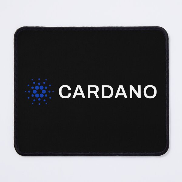 Item preview, Cardano ADA Crypto Altcoin - Clean Horizontal Blue Logo with White Text Logo designed and sold by CryptoMoods.