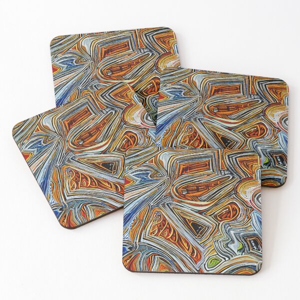 Item preview, Nekikus Atufufav I - Abstract psychedelic color painting designed and sold by thecocotouchart.