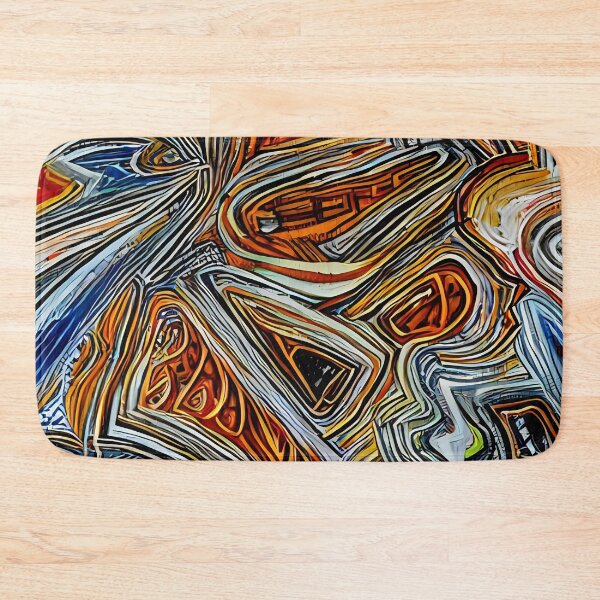 Item preview, Nekikus Atufufav I - Abstract psychedelic color painting designed and sold by thecocotouchart.