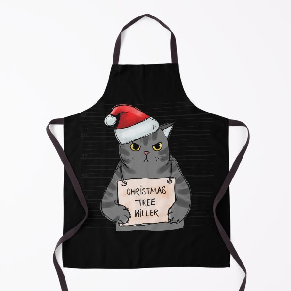 Item preview, Funny Christmas Cat Tree Killer In a Santa Hat designed and sold by TajfunX.