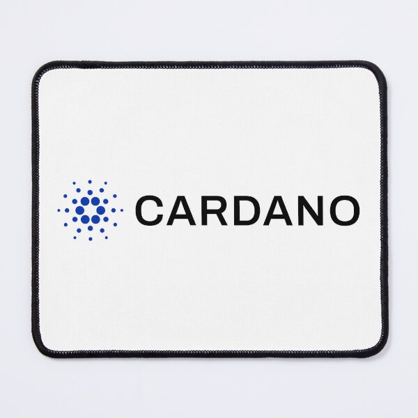 Item preview, Cardano ADA Crypto Altcoin - Clean Horizontal Blue Logo with Black Text Logo designed and sold by CryptoMoods.