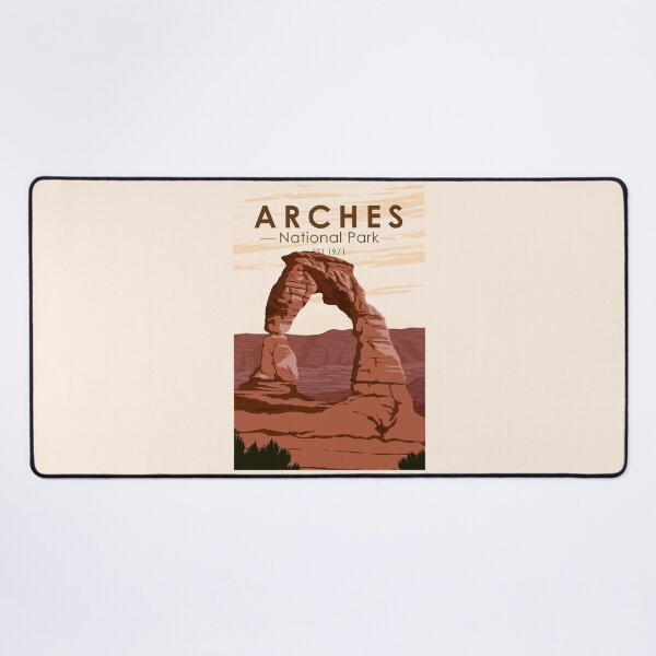 Aperçu de l'œuvre Parc National des Arches Arche Délicate Vintage créée et vendue par KrisSidDesigns.