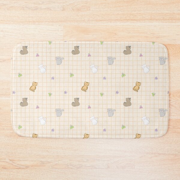 Item preview, Cat Pattern Orange Grid Background designed and sold by Nitthawan.
