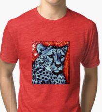 Cheetah artwork Tri-blend T-Shirt