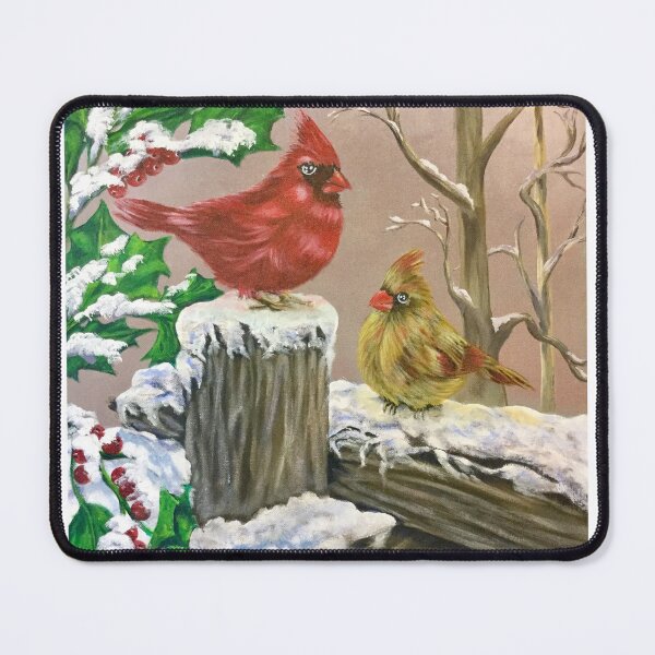 Item preview, Christmas Cardinals in snow designed and sold by Michael Arnold.