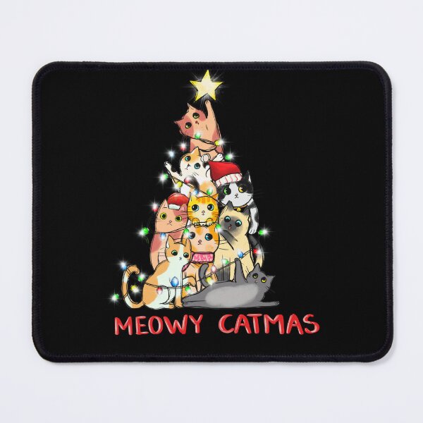 Item preview, Funny Christmas Cat Tree Meowy Catmas designed and sold by TajfunX.