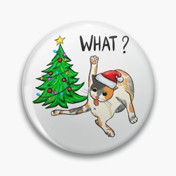 Item preview, Funny Christmas Cat In a Santa Hat designed and sold by TajfunX.