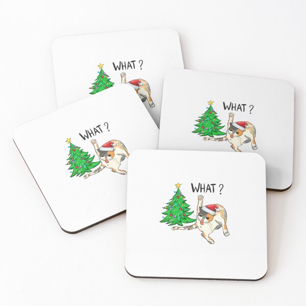 Item preview, Funny Christmas Cat In a Santa Hat designed and sold by TajfunX.