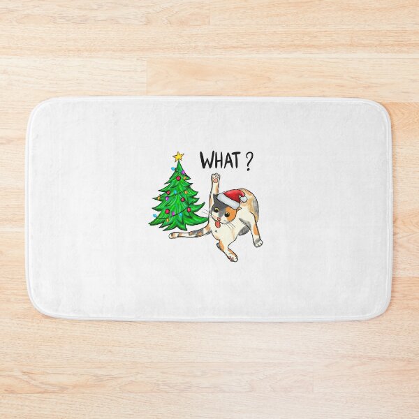 Item preview, Funny Christmas Cat In a Santa Hat designed and sold by TajfunX.