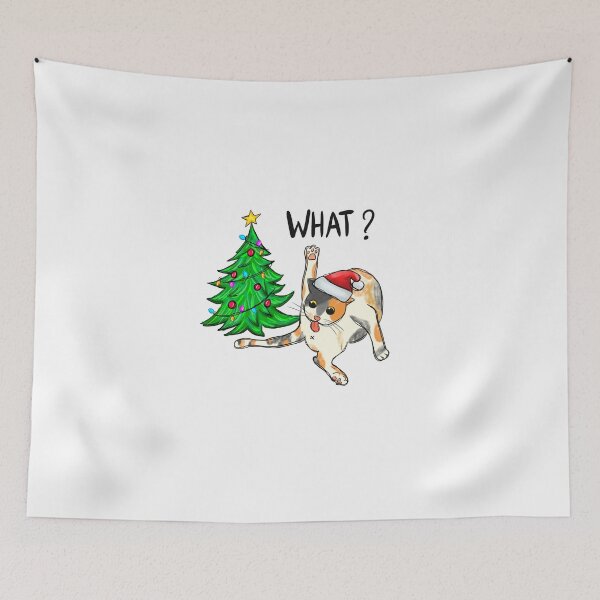 Item preview, Funny Christmas Cat In a Santa Hat designed and sold by TajfunX.
