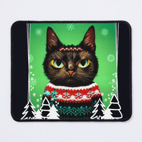 Item preview, Festive Cat Wearing a Christmas Ugly Sweater - Kitten Lover designed and sold by madtoyman.