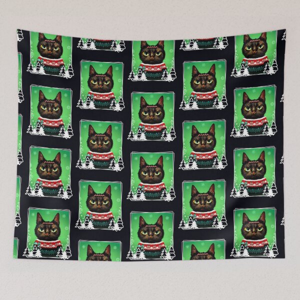 Item preview, Festive Cat Wearing a Christmas Ugly Sweater - Kitten Lover designed and sold by madtoyman.
