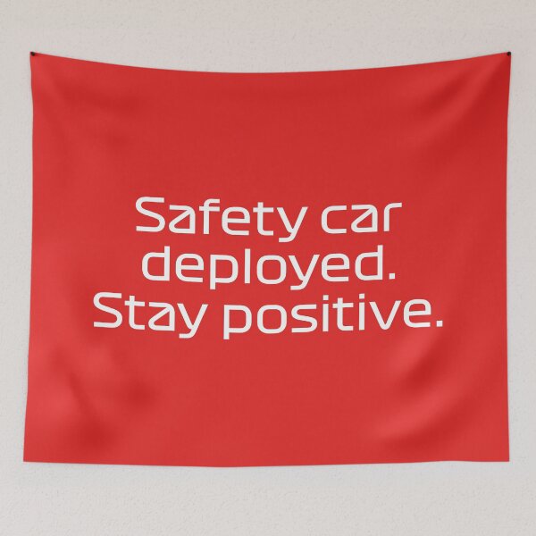Item preview, SAI. Safety Car Deployed - Best Team Radio Suzuka GP 2022 (Red BG) designed and sold by FilipeFerreira.